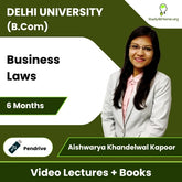 Delhi University (B.Com) Business Laws Video Lectures By CA Aishwarya Khandelwal Kapoor (Pendrive + Books, 6 Months)